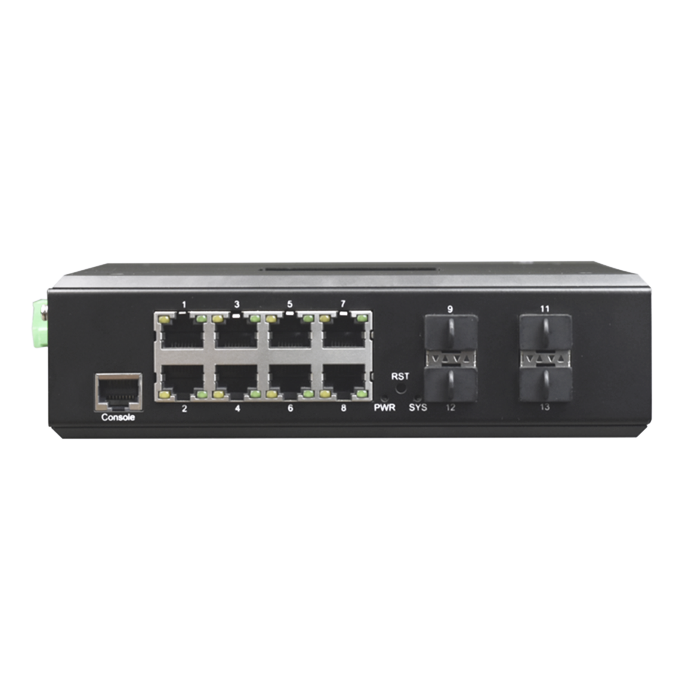 SG-GW4G8-D管理型工業軌式三層交換機